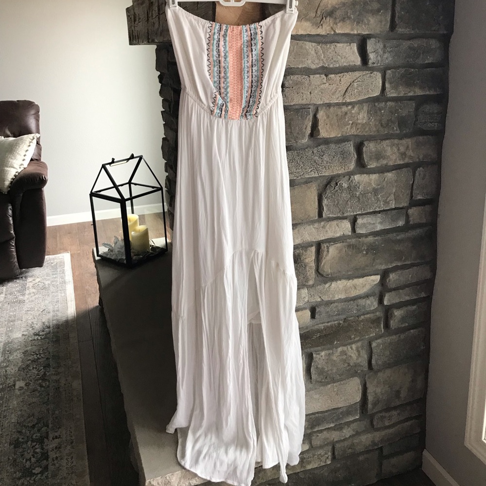Element Eden White Gauze Maxi Dress